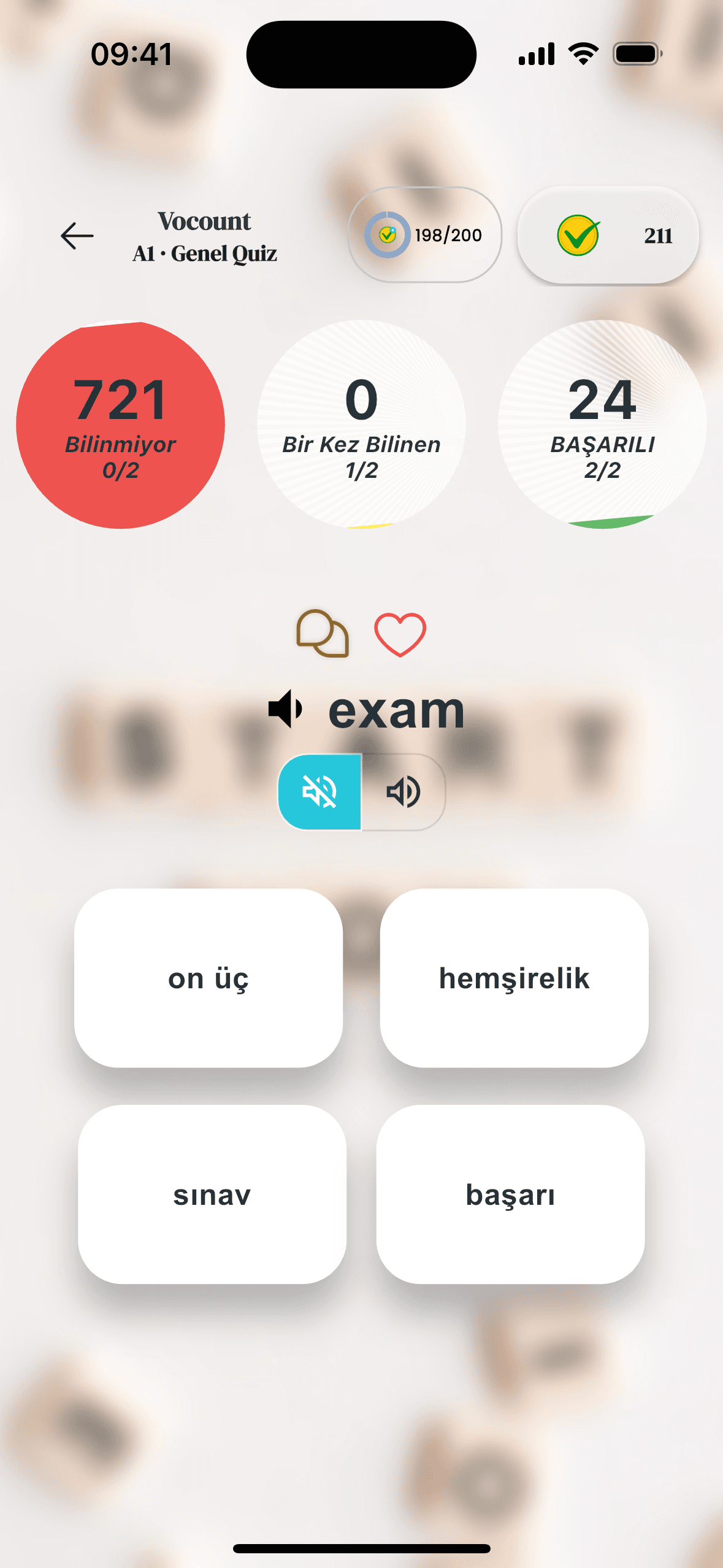 Vocount Mastery Flow ekranı kırmızı sarı yeşil ustalık durumlarını gösteriyor. Bu ekran iOS ve Android uygulamasını temsil eder.