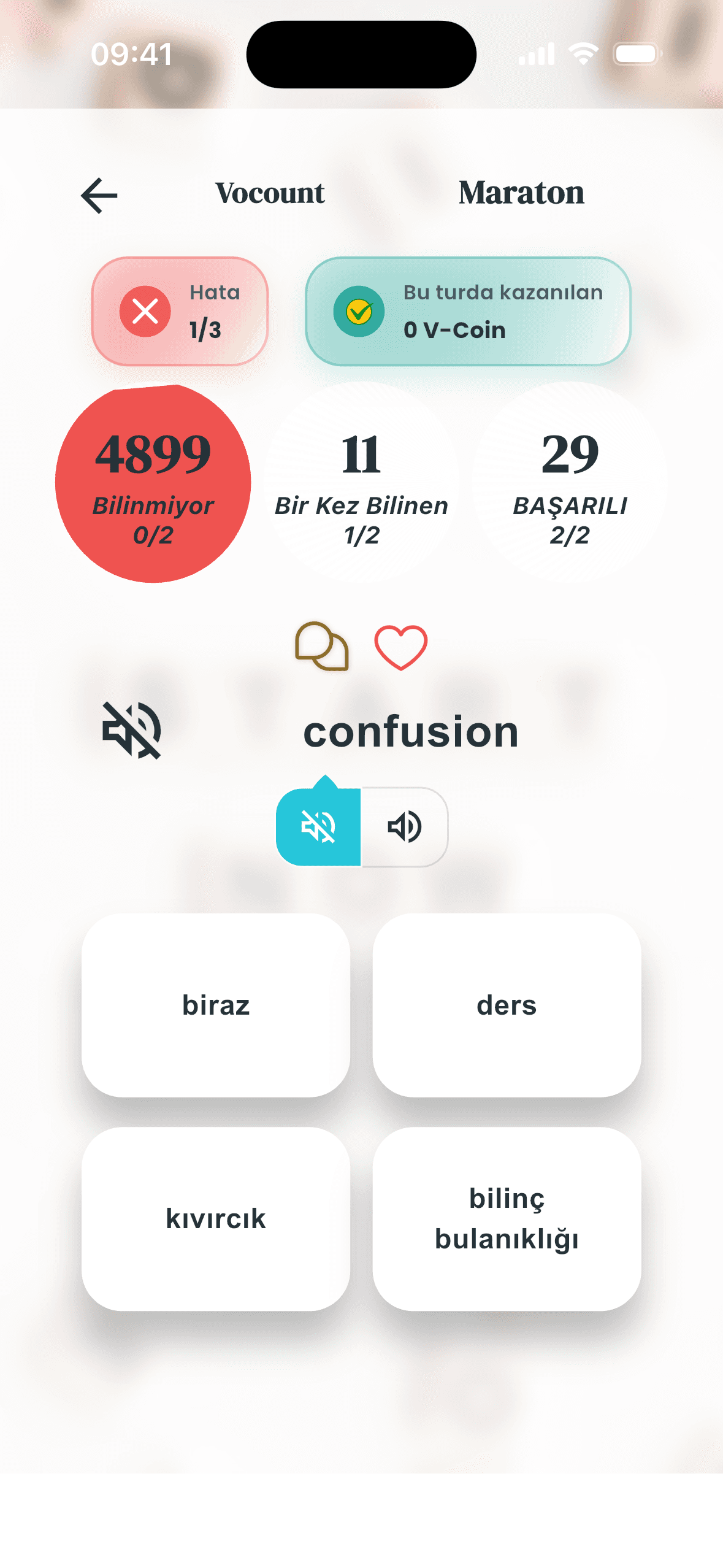 Vocount mobile app screen for iOS and Android: /store/story/story-exam-marathon.png